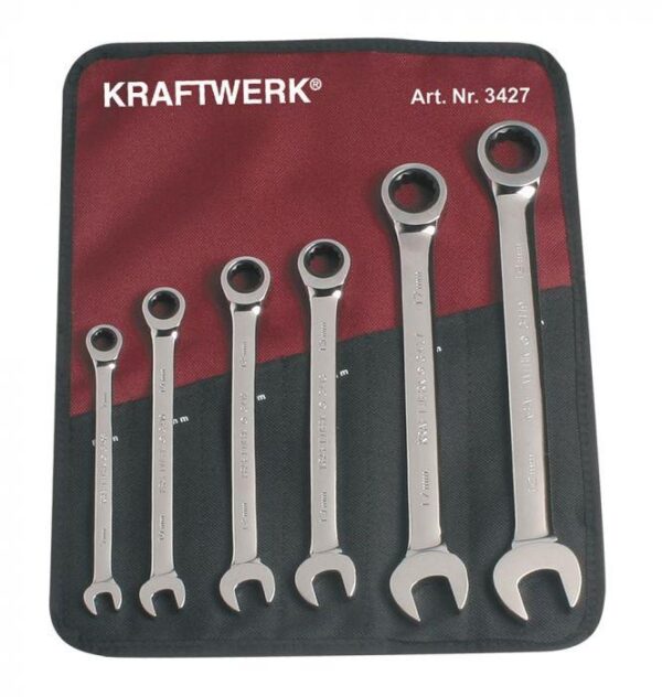 Set ratel-ring-steeksleutels Kraftwerk 6 dlg
