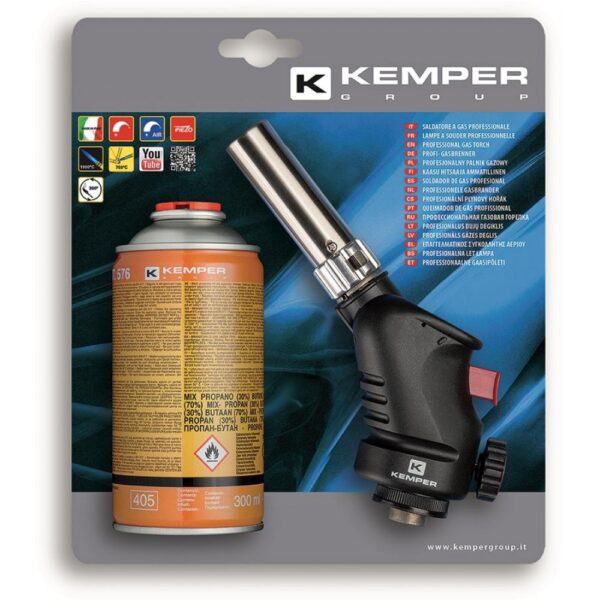 Kemper-gasbranderkit-1060-met-piezo-ontsteking-en-300-ml-Butaan-Propaan-patroon-Rustbuster-200.0001.3000