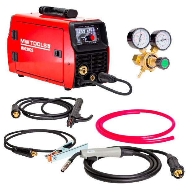 Mig Lasinverter Synergie LCD 200A Mig202S MW-Tools Rustbuster 240.Mig202S