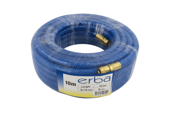 Luchtslang 10 meter 9 x 14mm met euro aansluiting