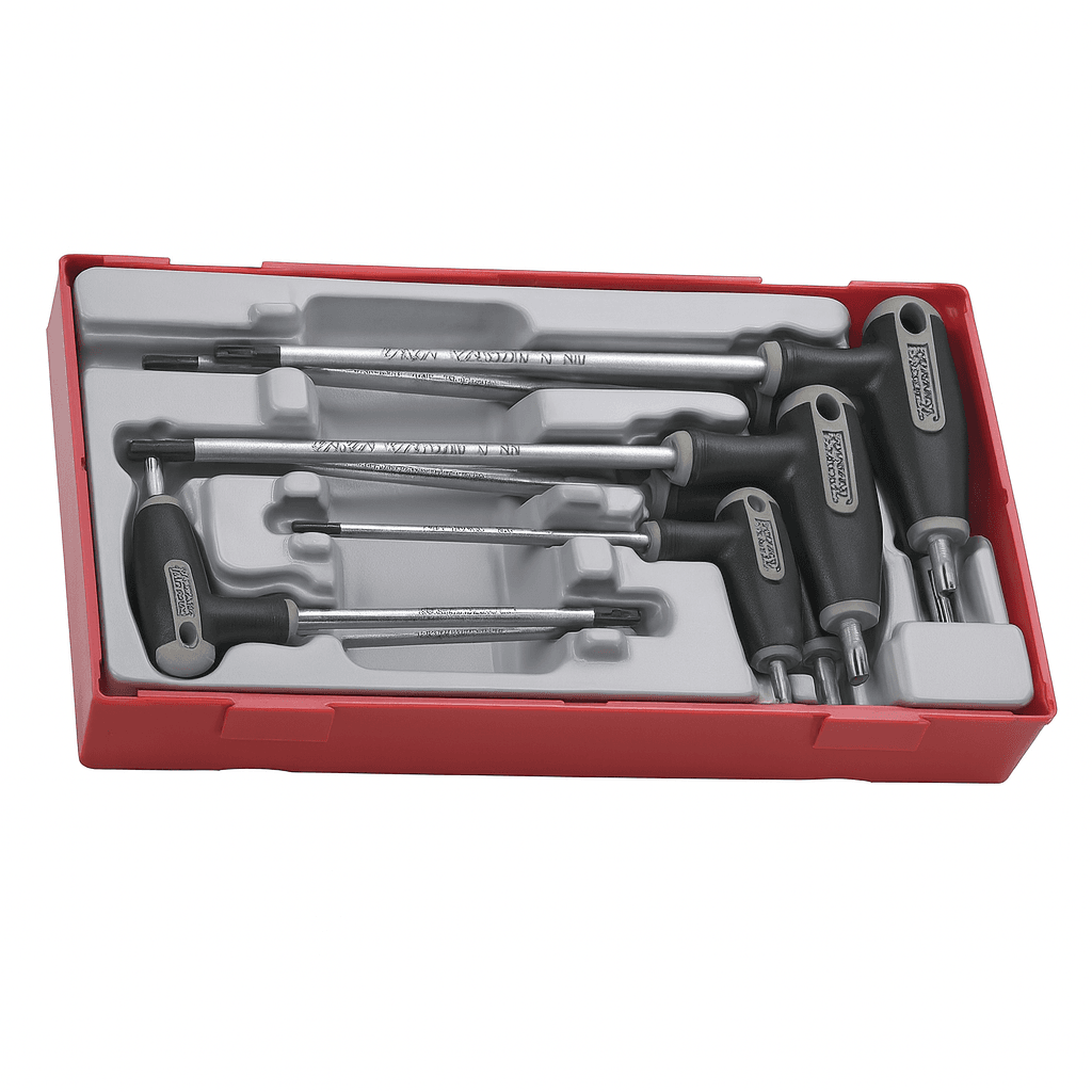 Stiftsleutels set TX- Tpx met T-hendel TT1 tray Tc-tray 10-40 7 delig Teng Tools te koop bij Rustbuster