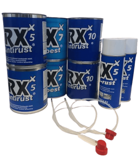 Caprotech RX5 RX7 RX10 RX Voordeelpakket 10 delig Anti Roest Middel Product Rustbuster 010.1000.2010