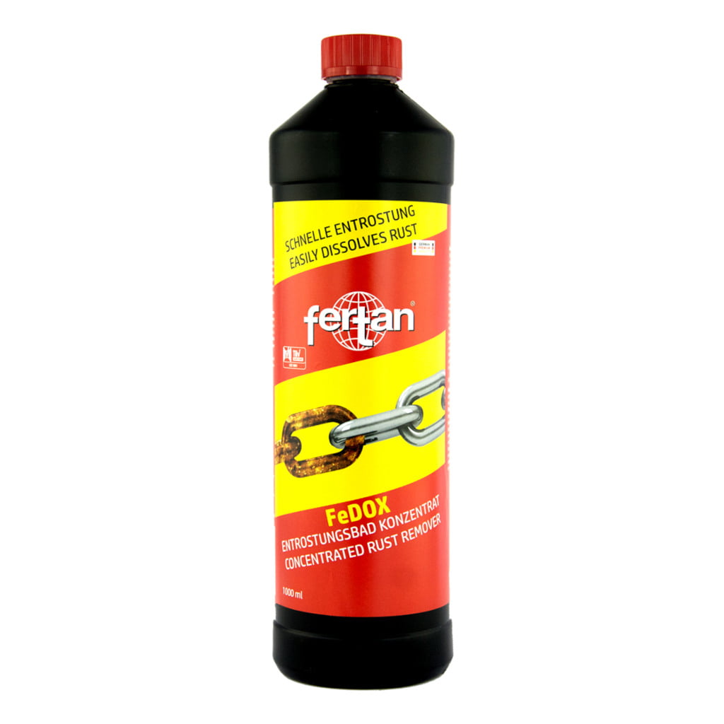 Roestverwijderaar Fertan Fedox flacon 1 liter Ontroesten Anti Roest Producten Auto Oldtimer Restauratie Rustbuster 010.0001.0232