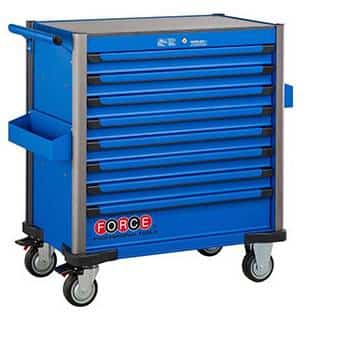 Gereedschapskar Blauw Force 8 laden 610 Delig Gereedschapwagen Gereedschaptrolley Rustbuster 180.10318-610