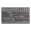 Gereedschapskar Force 8 laden 610 Delig Gereedschapwagen 8 Lades Compleet Doppenset Adapters Torx Hex Spline Bit Uitgebreid Rustbuster 180.10318-610