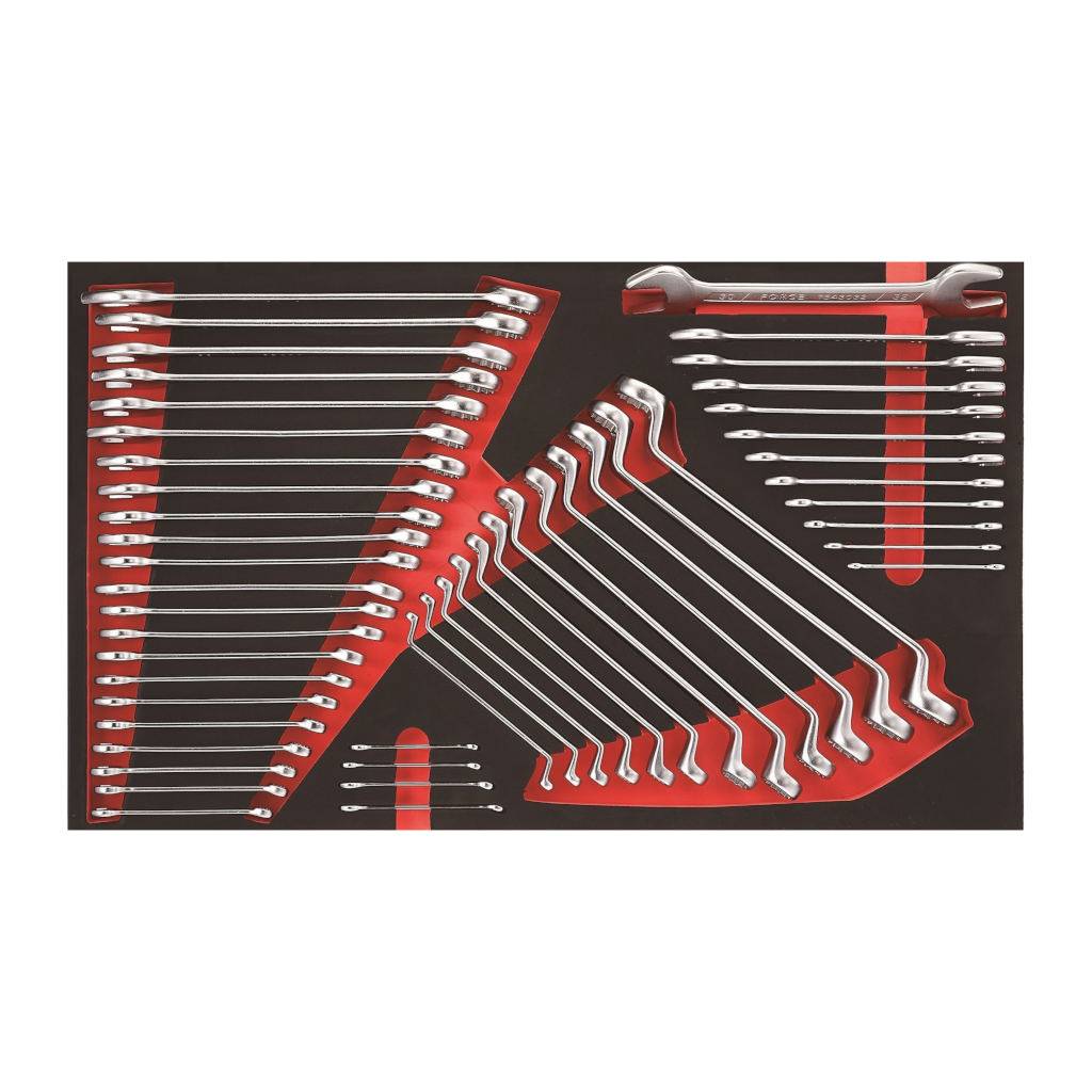Gereedschapskar Force 8 laden 610 Delig Steeksleutel Set Verschillende Afmetingen Formaten Rustbuster 180.10318-610