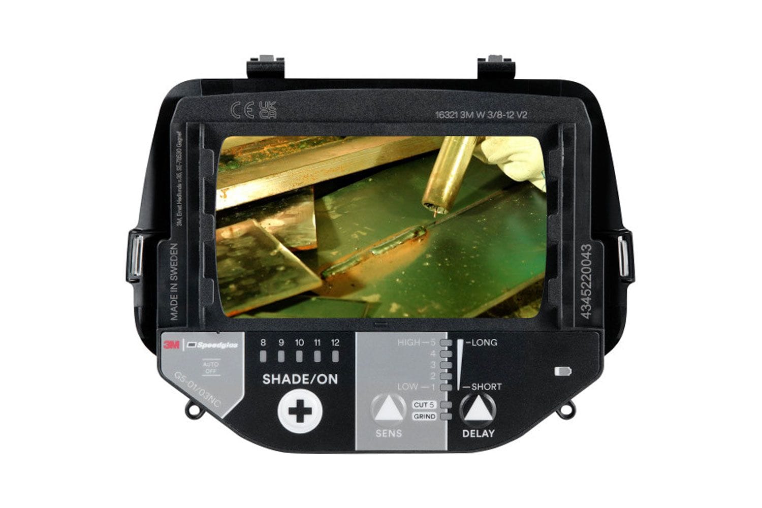 Lashelm Speedglas G-03 E met Lasfilter Rustbuster cassette binnenzijde