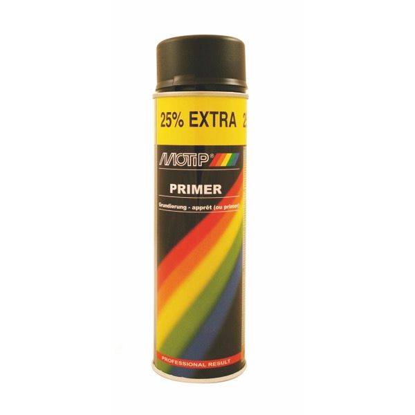 MoTip Spuitbus 500 ml Primer Zwart Coating Voorbehandeling Lakken Auto Metaal Aluminium Glas Steen Rustbuster 220.04052