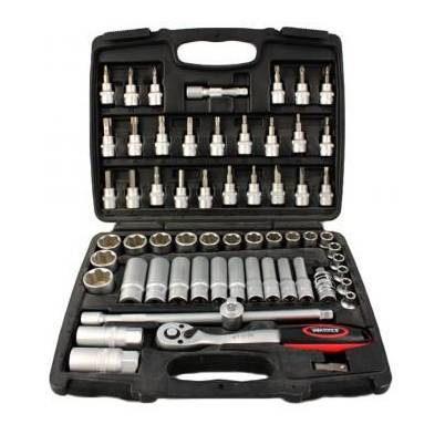 Doppenset 3 8 61-delig Gereedschap Merk Force Inhoud Complete Set Auto Oldtimer Rustbuster 180.WT-8161