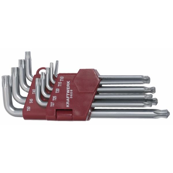 Stiftsleutelset Torx 9-delig Kraftwerk