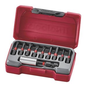 10-delige impact bitset ROB HEX GR PZ TX TM010 Teng Tools Handgereedschap Bakje Bitjes Rustbuster 240.TM010