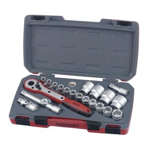 Doppenset 1 2 10-32 mm T1221-6 Teng Tools Doppen set Compleet Rustbuster 240.T1221-6