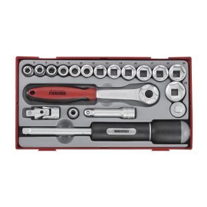 Dopsleutelset 3 8 TT3819 19 delig met ratel 60T Teng Tools Gereedschap Rustbuster 240.TT3819