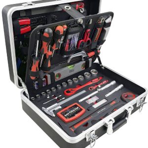 Gereedschapskoffer 147-delige gereedschapsset 1-4” en 1-2” in ABS koffer MW- Tools Rustbuster Actie!!