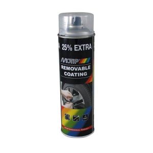 MoTip Sprayplast Spuitbus 500 ml transparant Removable coating Antiroest Product Middel Auto Verwijderebare Rustbuster 220.04307