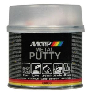 Plamuur Motip Metal Putty 242 Gr Rustbuster, Staal, Aluminium, hout, polyester