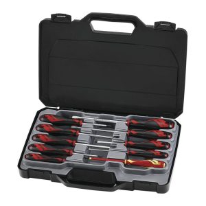 Schroevendraaierset plat PZ, PH, 10 delig MD910N Teng Tools Schroeven Draaier Set Compleet Platte Gereedschap Rustbuster 240.MD910N